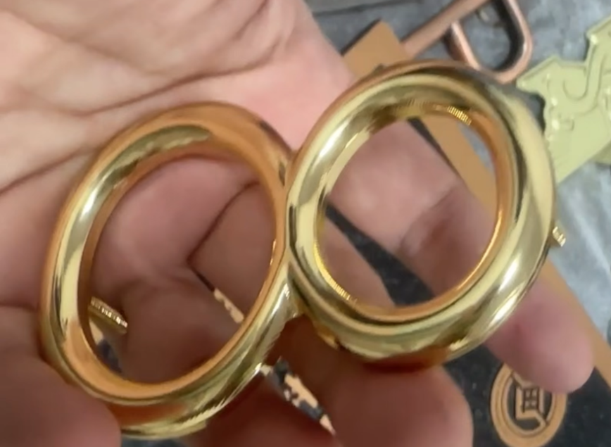 球面电镀钛金字精工效果