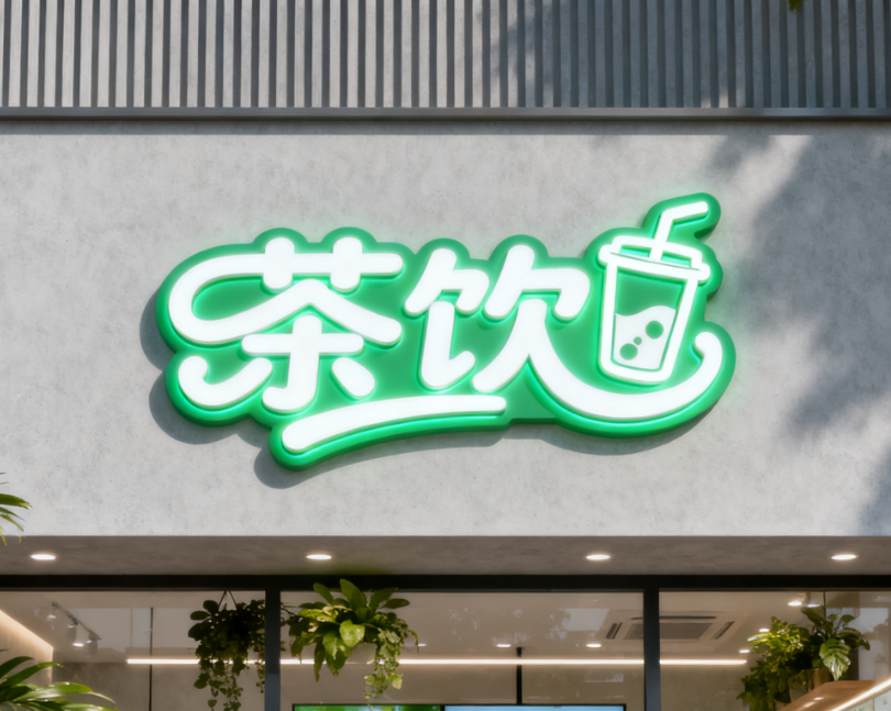 新式茶饮&咖啡连锁招牌字标识牌源头工厂，赋能品牌视觉突围
